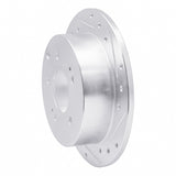 Dynamic Friction 2004-2012 Mitsubishi Eclipse Rear Right Drilled & Slotted Silver Brake Rotor by Dynamic Friction Company 631-72038R