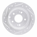Dynamic Friction 2004-2012 Mitsubishi Eclipse Rear Right Drilled & Slotted Silver Brake Rotor by Dynamic Friction Company 631-72038R