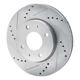 Dynamic Friction 2004-2004 Mitsubishi Lancer Front Left Drilled & Slotted Silver Brake Rotor by Dynamic Friction Company 631-72039L