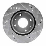 Dynamic Friction 2004-2004 Mitsubishi Lancer Front Left Drilled & Slotted Silver Brake Rotor by Dynamic Friction Company 631-72039L