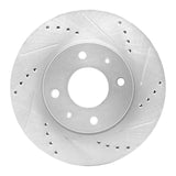 Dynamic Friction 2004-2004 Mitsubishi Lancer Front Right Drilled & Slotted Silver Brake Rotor by Dynamic Friction Company 631-72039R