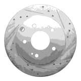 Dynamic Friction 2006-2012 Mitsubishi Eclipse Rear Right Drilled & Slotted Silver Brake Rotor by Dynamic Friction Company 631-72040R