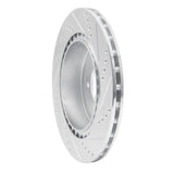 Dynamic Friction 2008-2015 Mitsubishi Lancer Rear Left Drilled & Slotted Silver Brake Rotor by Dynamic Friction Company 631-72042L