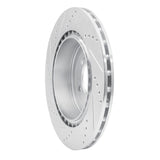 Dynamic Friction 2008-2015 Mitsubishi Lancer Rear Right Drilled & Slotted Silver Brake Rotor by Dynamic Friction Company 631-72042R