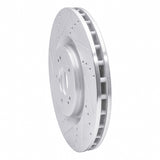 Dynamic Friction 2008-2015 Mitsubishi Lancer Front Left Drilled & Slotted Silver Brake Rotor by Dynamic Friction Company 631-72043L