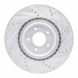 Dynamic Friction 2008-2015 Mitsubishi Lancer Front Left Drilled & Slotted Silver Brake Rotor by Dynamic Friction Company 631-72043L