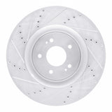 Dynamic Friction 2008-2015 Mitsubishi Lancer Front Left Drilled & Slotted Silver Brake Rotor by Dynamic Friction Company 631-72043L