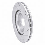 Dynamic Friction 2008-2015 Mitsubishi Lancer Front Left Drilled & Slotted Silver Brake Rotor by Dynamic Friction Company 631-72043L