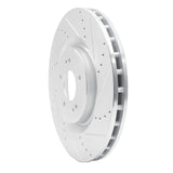 Dynamic Friction 2008-2015 Mitsubishi Lancer Front Right Drilled & Slotted Silver Brake Rotor by Dynamic Friction Company 631-72043R