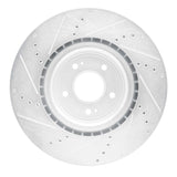 Dynamic Friction 2008-2015 Mitsubishi Lancer Front Right Drilled & Slotted Silver Brake Rotor by Dynamic Friction Company 631-72043R