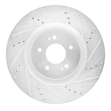 Dynamic Friction 2008-2015 Mitsubishi Lancer Front Right Drilled & Slotted Silver Brake Rotor by Dynamic Friction Company 631-72043R