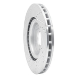 Dynamic Friction 2008-2015 Mitsubishi Lancer Front Right Drilled & Slotted Silver Brake Rotor by Dynamic Friction Company 631-72043R