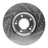 Dynamic Friction 2009-2015 Mitsubishi Lancer Front Left Drilled & Slotted Silver Brake Rotor by Dynamic Friction Company 631-72044L