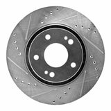 Dynamic Friction 2009-2015 Mitsubishi Lancer Front Left Drilled & Slotted Silver Brake Rotor by Dynamic Friction Company 631-72044L