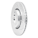 Dynamic Friction 2009-2015 Mitsubishi Lancer Front Right Drilled & Slotted Silver Brake Rotor by Dynamic Friction Company 631-72044R