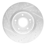 Dynamic Friction 2009-2015 Mitsubishi Lancer Front Right Drilled & Slotted Silver Brake Rotor by Dynamic Friction Company 631-72044R