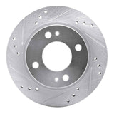 Dynamic Friction 2014-2015 Mitsubishi Mirage Front Left Drilled & Slotted Silver Brake Rotor by Dynamic Friction Company 631-72045L