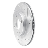 Dynamic Friction 2012-2017 Mitsubishi i-MiEV Front Right Drilled & Slotted Silver Brake Rotor by Dynamic Friction Company 631-72046R