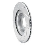 Dynamic Friction 2012-2017 Mitsubishi i-MiEV Front Right Drilled & Slotted Silver Brake Rotor by Dynamic Friction Company 631-72046R