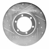 R1 Concepts 1979-1986 Dodge Ram 50 Front Left Drilled & Slotted Silver Brake Rotor