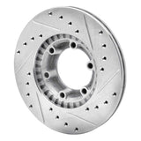 R1 Concepts 1981-1987 Mitsubishi Raider Front Left Drilled & Slotted Silver Brake Rotor by R1 Concepts 631-72048L