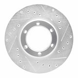 R1 Concepts 1981-1987 Mitsubishi Raider Front Right Drilled & Slotted Silver Brake Rotor by R1 Concepts 631-72048R