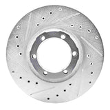 R1 Concepts 1986-1996 Dodge Ram 50 Front Left Drilled & Slotted Silver Brake Rotor by R1 Concepts 631-72049L