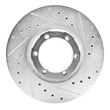 R1 Concepts 1986-1996 Dodge Ram 50 Front Right Drilled & Slotted Silver Brake Rotor by R1 Concepts 631-72049R