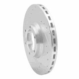 R1 Concepts 1986-1995 Dodge Ram 50 Front Left Drilled & Slotted Silver Brake Rotor