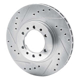 R1 Concepts 1990-2004 Mitsubishi Montero Front Left Drilled & Slotted Silver Brake Rotor by R1 Concepts 631-72053L