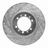 R1 Concepts 1990-2004 Mitsubishi Montero Front Left Drilled & Slotted Silver Brake Rotor by R1 Concepts 631-72053L