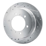 R1 Concepts 1990-2004 Mitsubishi Montero Sport (USA/Canada) Rear Left Drilled & Slotted Silver Brake Rotor by R1 Concepts 631-72054L