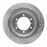 R1 Concepts 1990-2004 Mitsubishi Montero Sport (USA/Canada) Rear Left Drilled & Slotted Silver Brake Rotor by R1 Concepts 631-72054L