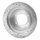 R1 Concepts 1990-2004 Mitsubishi Montero Sport (USA/Canada) Rear Left Drilled & Slotted Silver Brake Rotor by R1 Concepts 631-72054L