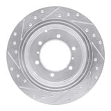 R1 Concepts 1990-2004 Mitsubishi Montero Rear Right Drilled & Slotted Silver Brake Rotor by R1 Concepts 631-72054R