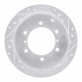 R1 Concepts 1990-2004 Mitsubishi Montero Rear Right Drilled & Slotted Silver Brake Rotor by R1 Concepts 631-72054R