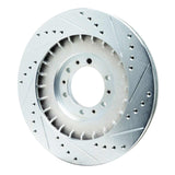 R1 Concepts 1998-2004 Mitsubishi Montero Sport (USA/Canada) Front Left Drilled & Slotted Silver Brake Rotor by R1 Concepts 631-72055L