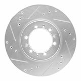 R1 Concepts 1994-2000 Mitsubishi Montero Front Left Drilled & Slotted Silver Brake Rotor by R1 Concepts 631-72056L