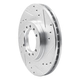 R1 Concepts 1994-2000 Mitsubishi Montero Front Right Drilled & Slotted Silver Brake Rotor by R1 Concepts 631-72056R