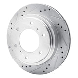 R1 Concepts 2000-2006 Mitsubishi Montero Rear Left Drilled & Slotted Silver Brake Rotor by R1 Concepts 631-72058L