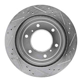 R1 Concepts 2000-2006 Mitsubishi Montero Rear Left Drilled & Slotted Silver Brake Rotor by R1 Concepts 631-72058L