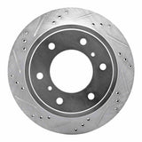 R1 Concepts 2000-2006 Mitsubishi Montero Rear Left Drilled & Slotted Silver Brake Rotor by R1 Concepts 631-72058L