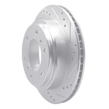 R1 Concepts 2000-2006 Mitsubishi Montero Rear Right Drilled & Slotted Silver Brake Rotor by R1 Concepts 631-72058R