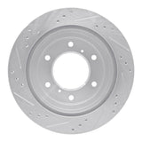 R1 Concepts 2000-2006 Mitsubishi Montero Rear Right Drilled & Slotted Silver Brake Rotor by R1 Concepts 631-72058R