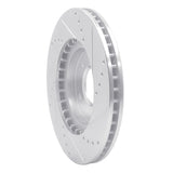 Dynamic Friction 2004-2011 Mitsubishi Grandis (Mexico) Front Left Drilled & Slotted Silver Brake Rotor by Dynamic Friction Company 631-72059L
