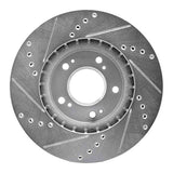 Dynamic Friction 2004-2011 Mitsubishi Grandis (Mexico) Front Right Drilled & Slotted Silver Brake Rotor by Dynamic Friction Company 631-72059R