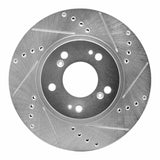 Dynamic Friction 2004-2011 Mitsubishi Grandis (Mexico) Front Right Drilled & Slotted Silver Brake Rotor by Dynamic Friction Company 631-72059R