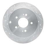 Dynamic Friction 2004-2011 Mitsubishi Endeavor Rear Left Drilled & Slotted Silver Brake Rotor by Dynamic Friction Company 631-72060L