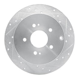 Dynamic Friction 2004-2011 Mitsubishi Endeavor Rear Right Drilled & Slotted Silver Brake Rotor by Dynamic Friction Company 631-72060R
