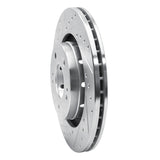 Dynamic Friction 2005-2022 Mitsubishi Outlander Front Left Drilled & Slotted Silver Brake Rotor by Dynamic Friction Company 631-72061L